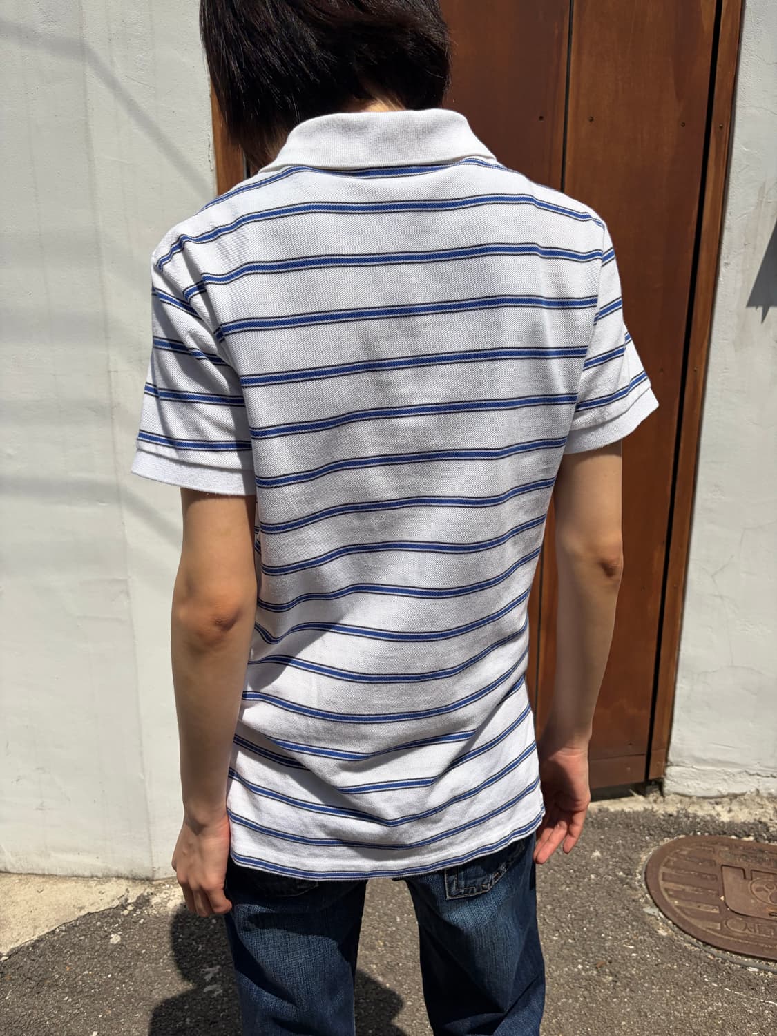 Polo Ralph Lauren 스트라이프 카라 반팔 티셔츠 S 상품이미지2