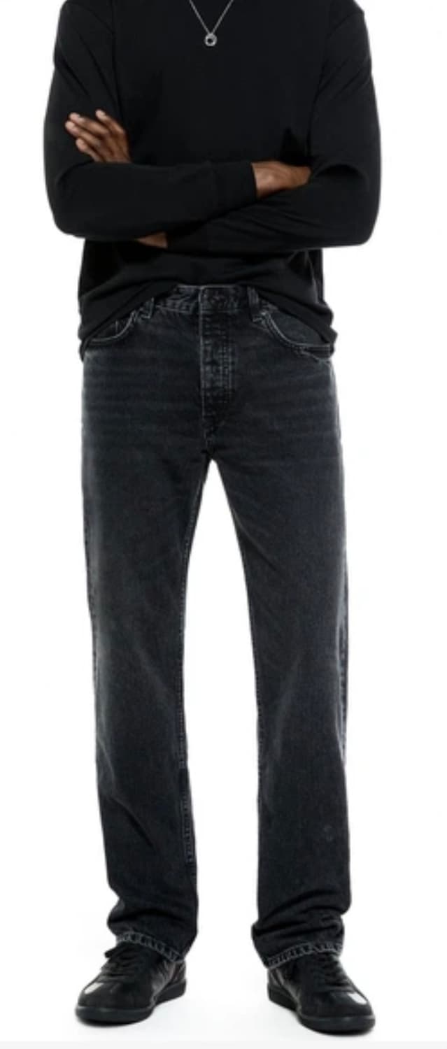 Zara 자라 스트레이트핏 흑청 데님(새상품) 상품이미지3