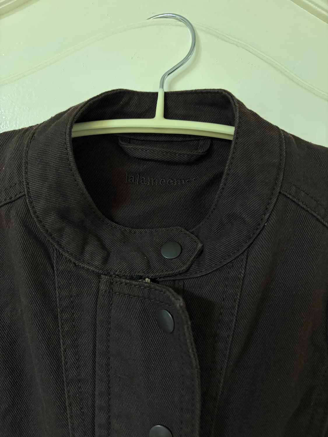 라라미미 WASHED BIKER JACKET (BROWN) 상품이미지4