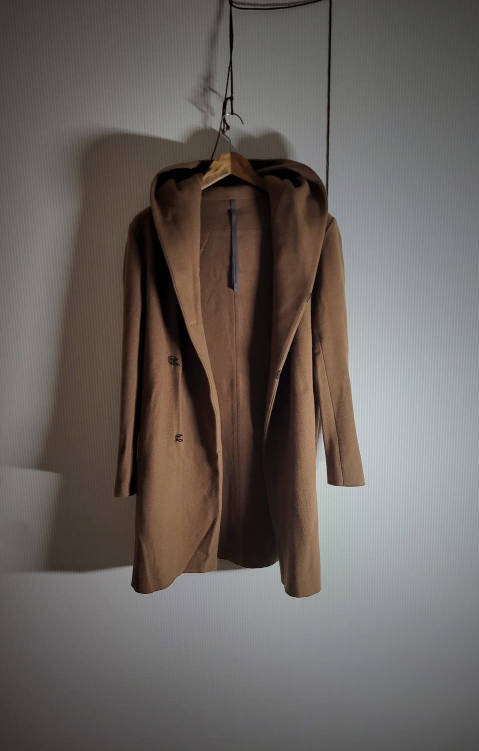 카즈유키 쿠마가이 후크 울 코트 상품이미지3