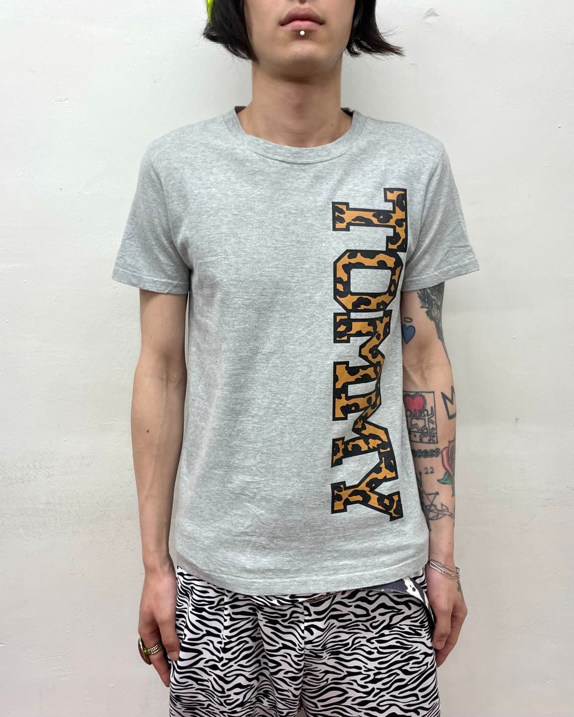 Tommy Girl Leopard Lettering Gray T 상품이미지1