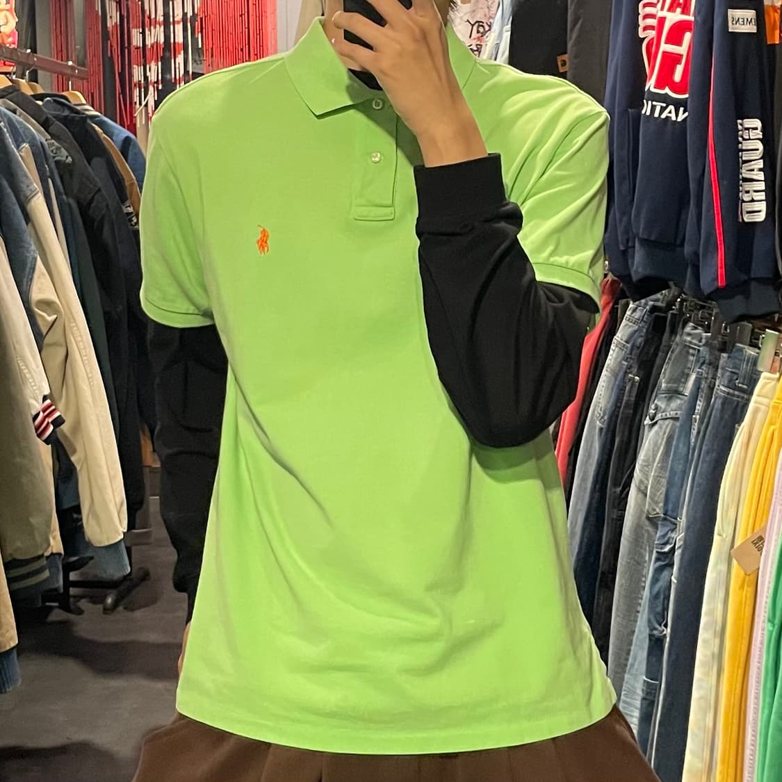 [IM] Polo 폴로 네온 연두 카라 반팔 상품이미지3