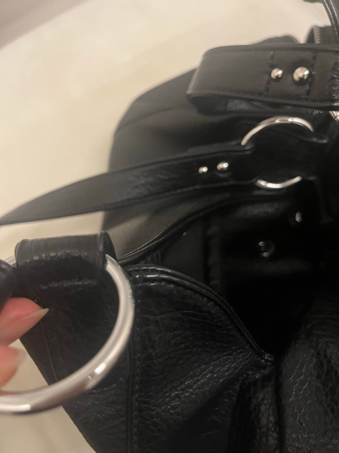 애즈온 보니타 빅백 블랙 상품이미지3