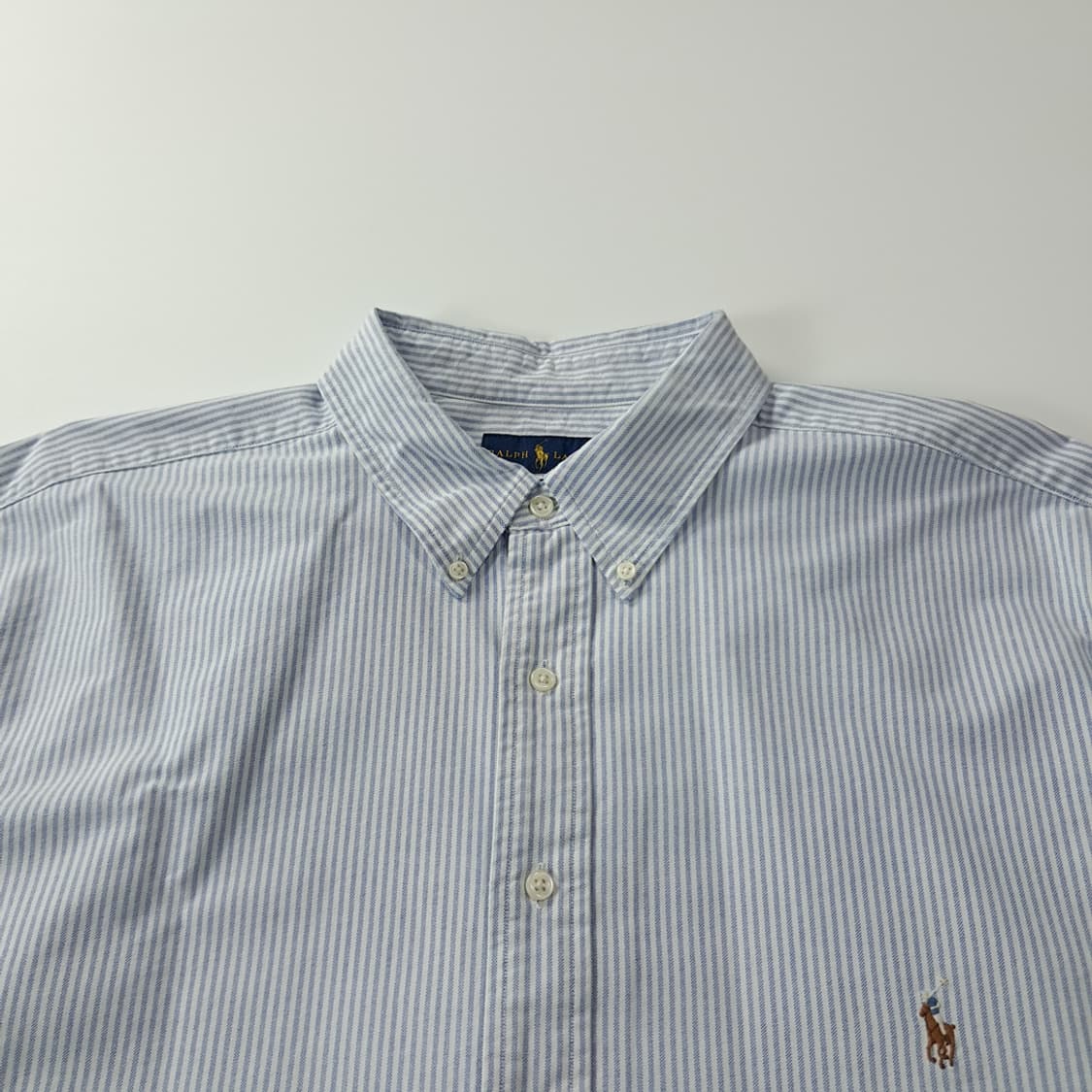 CK228 2XLT 폴로 클래식 블루  스트라이프 반팔 셔츠 남방 상품이미지2