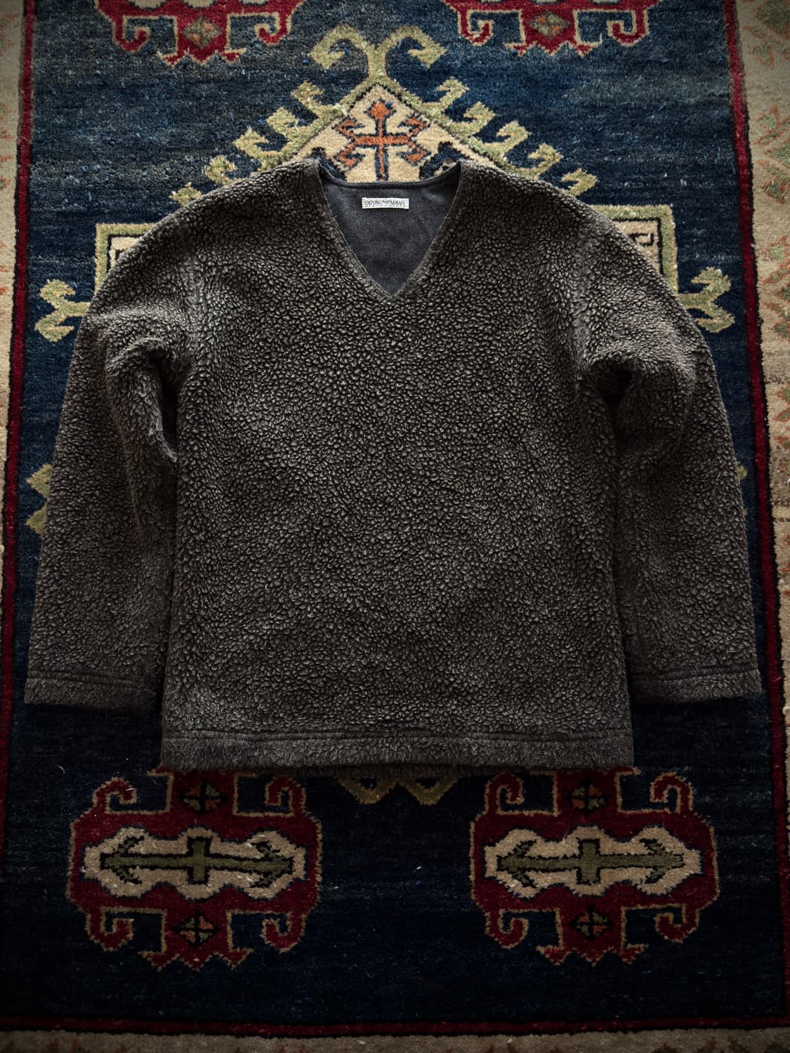 90s Emporio Armani Fleece Shearling 풀오버 상품이미지1