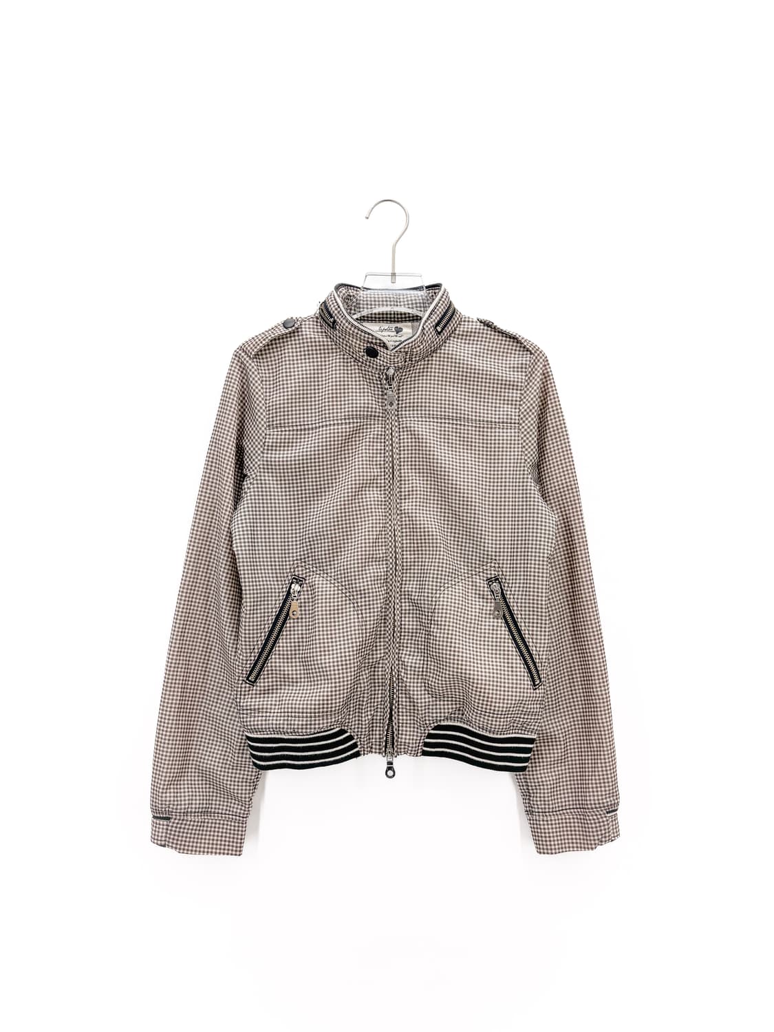 빈티지 체크 투웨이 집업 자켓 상품이미지3