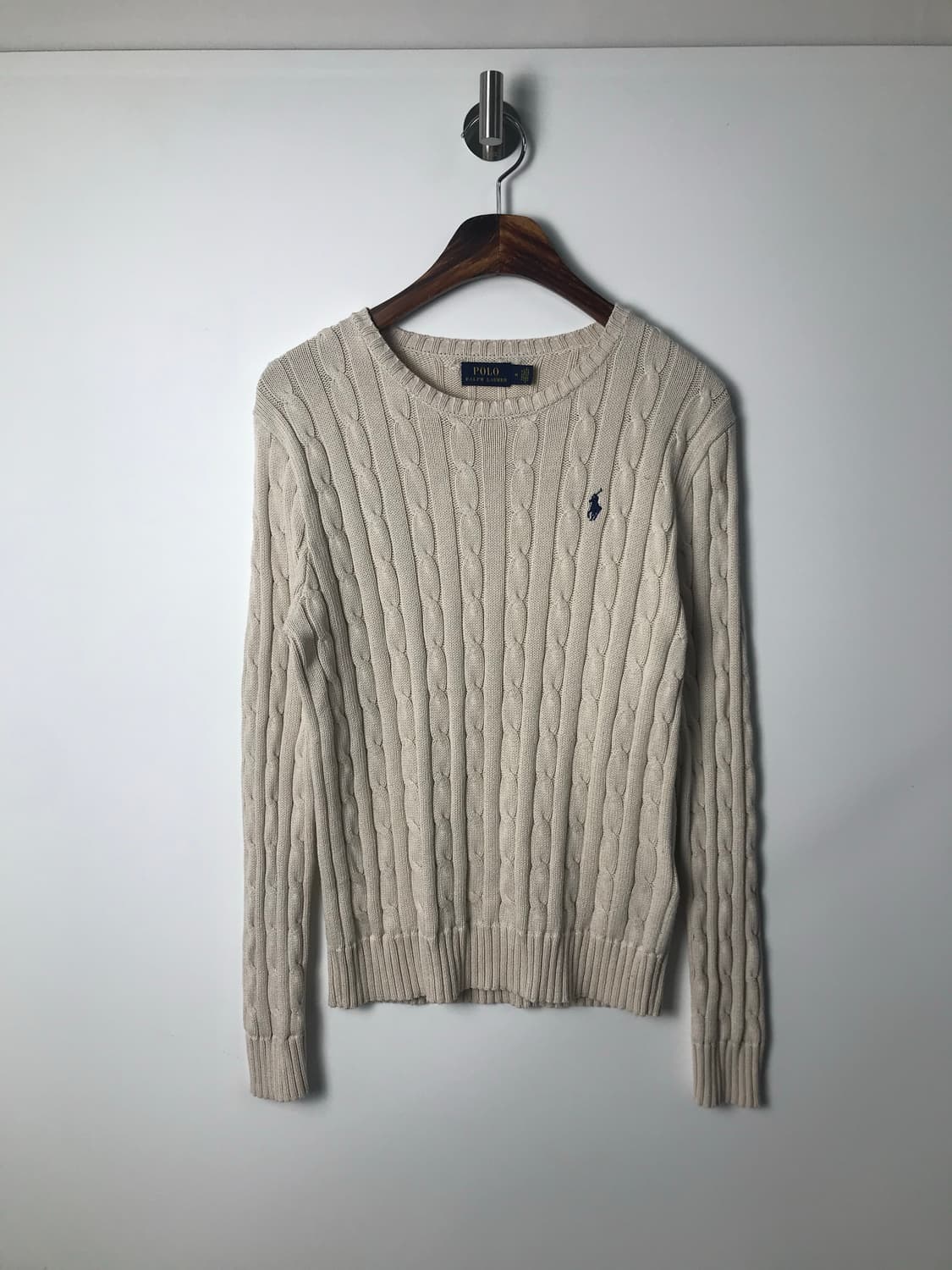 폴로 랄프로렌 신형 아이보리 꽈배기 니트 상품이미지2