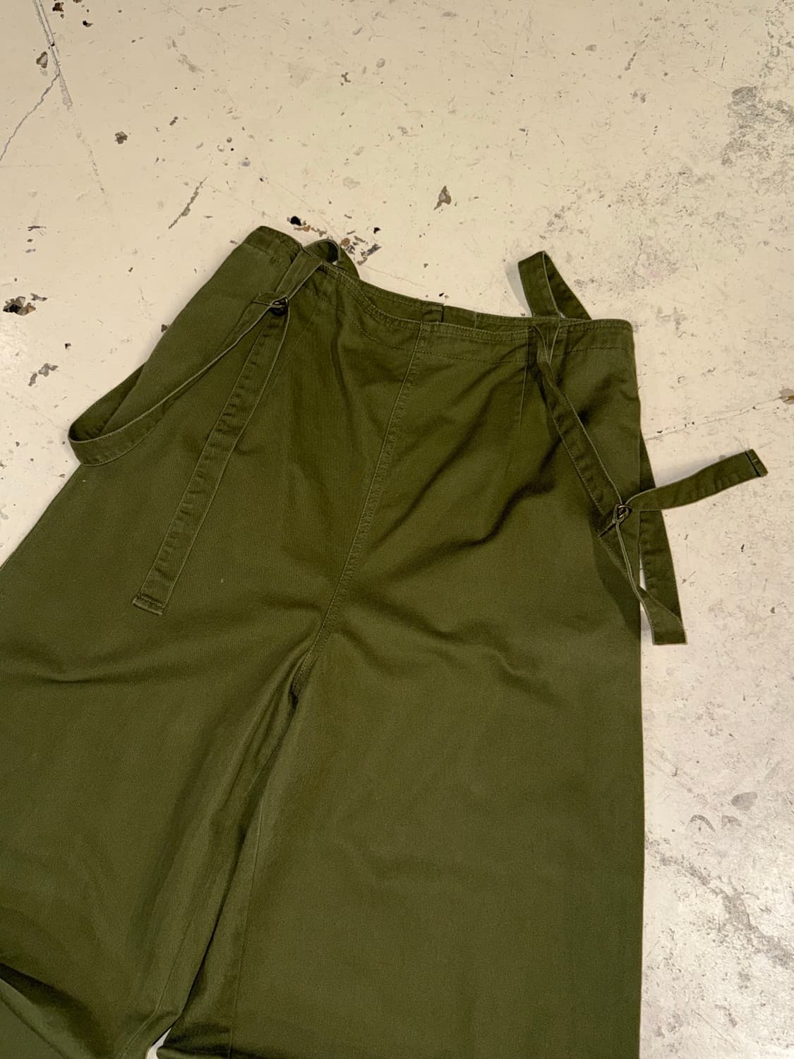 khaki wide-fit overalls pants 상품이미지5