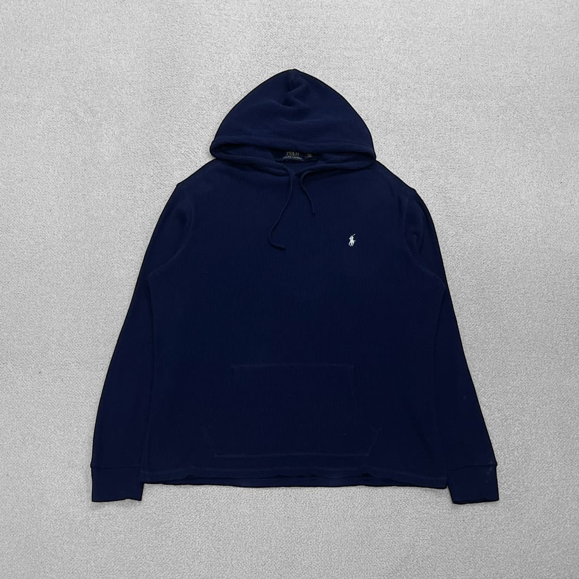 폴로 랄프로렌 포니 로고 와플 후드티 네이비 상품이미지1