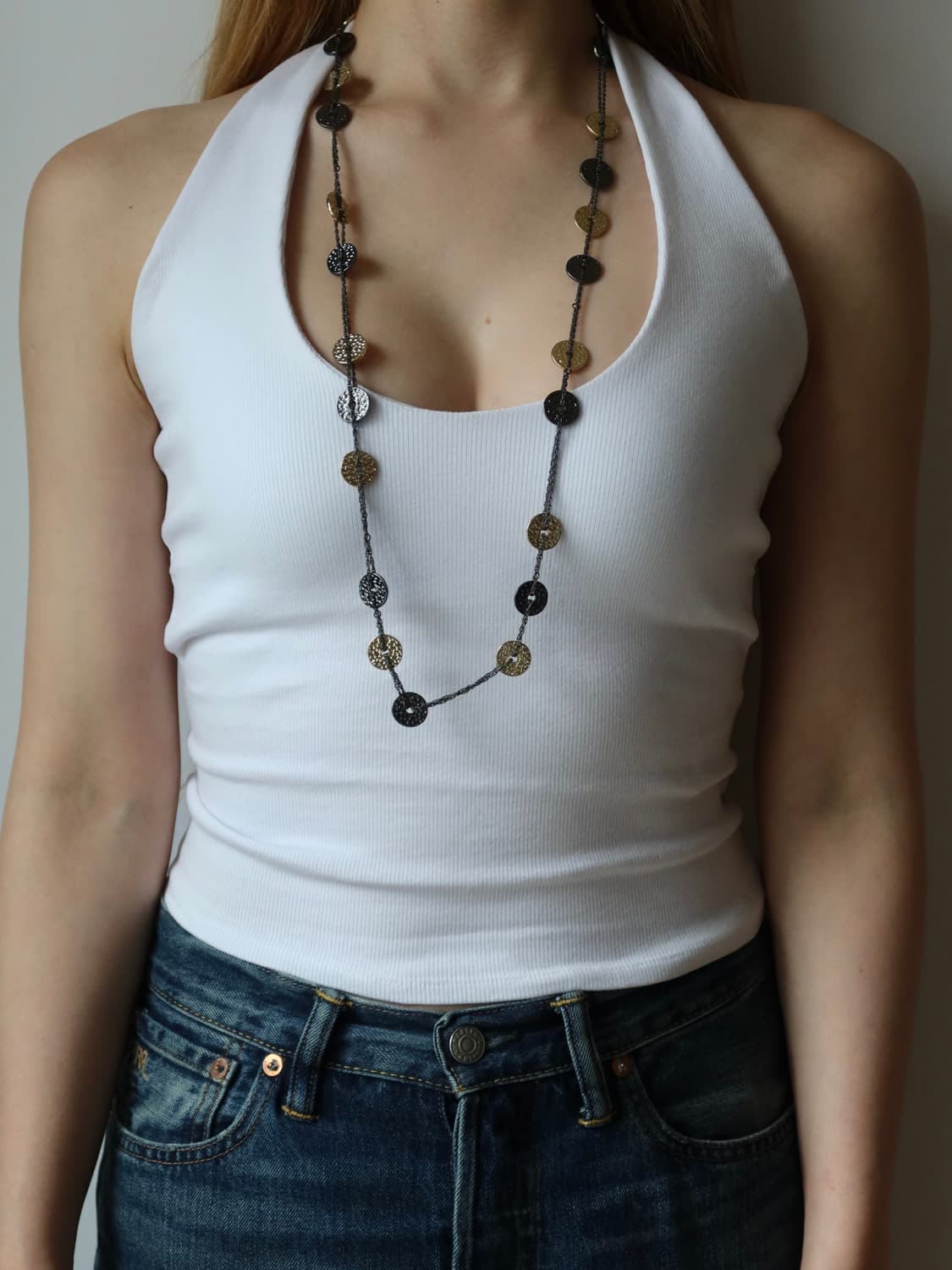 vintage coin strand necklace 상품이미지2