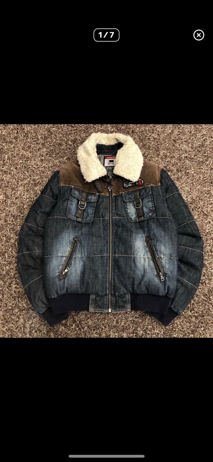 Fubu 덕다운 데님 숏 패딩 상품이미지1