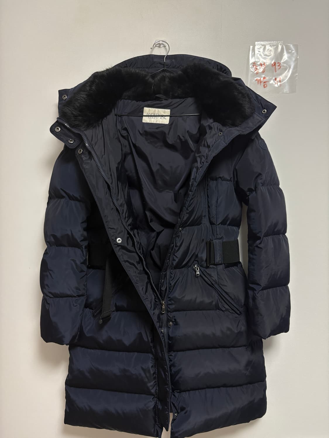 앤드류앤레슬리 구스다운 여성 벨트 패딩코트 L 상품이미지3