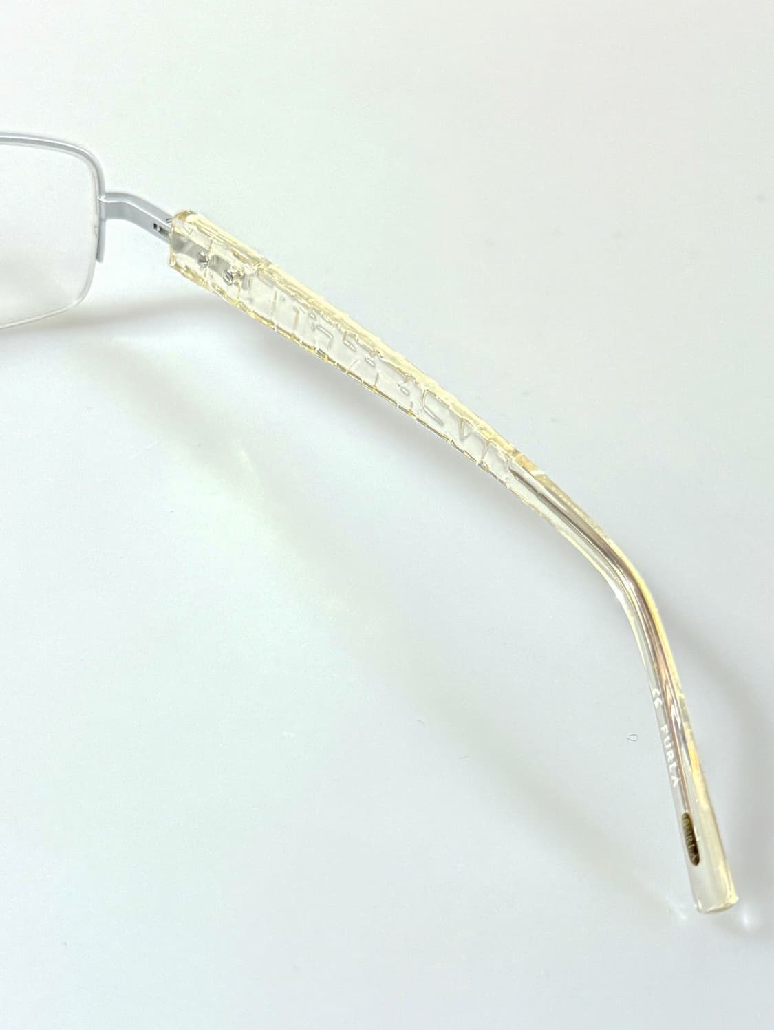 90s FURLA 실버 스퀘어 반무테 빈티지 안경 상품이미지7
