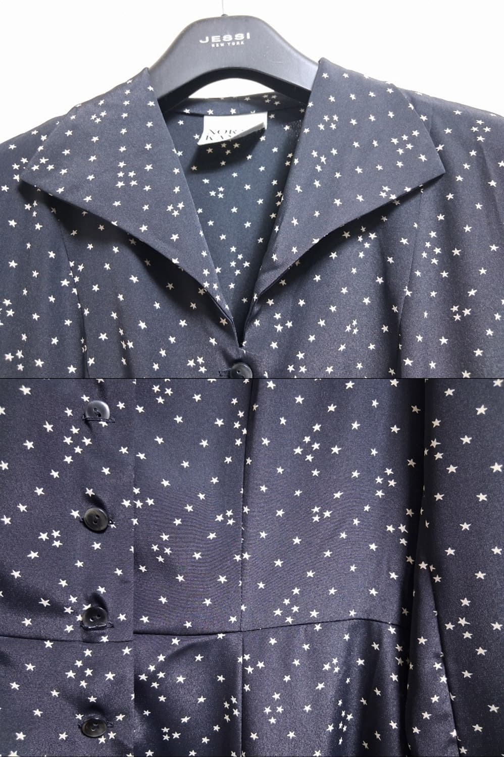 NORMA KAMALI 노마 카말리 별패턴 폴리롱원피스 찰랑찰랑매끄러운 상품이미지5