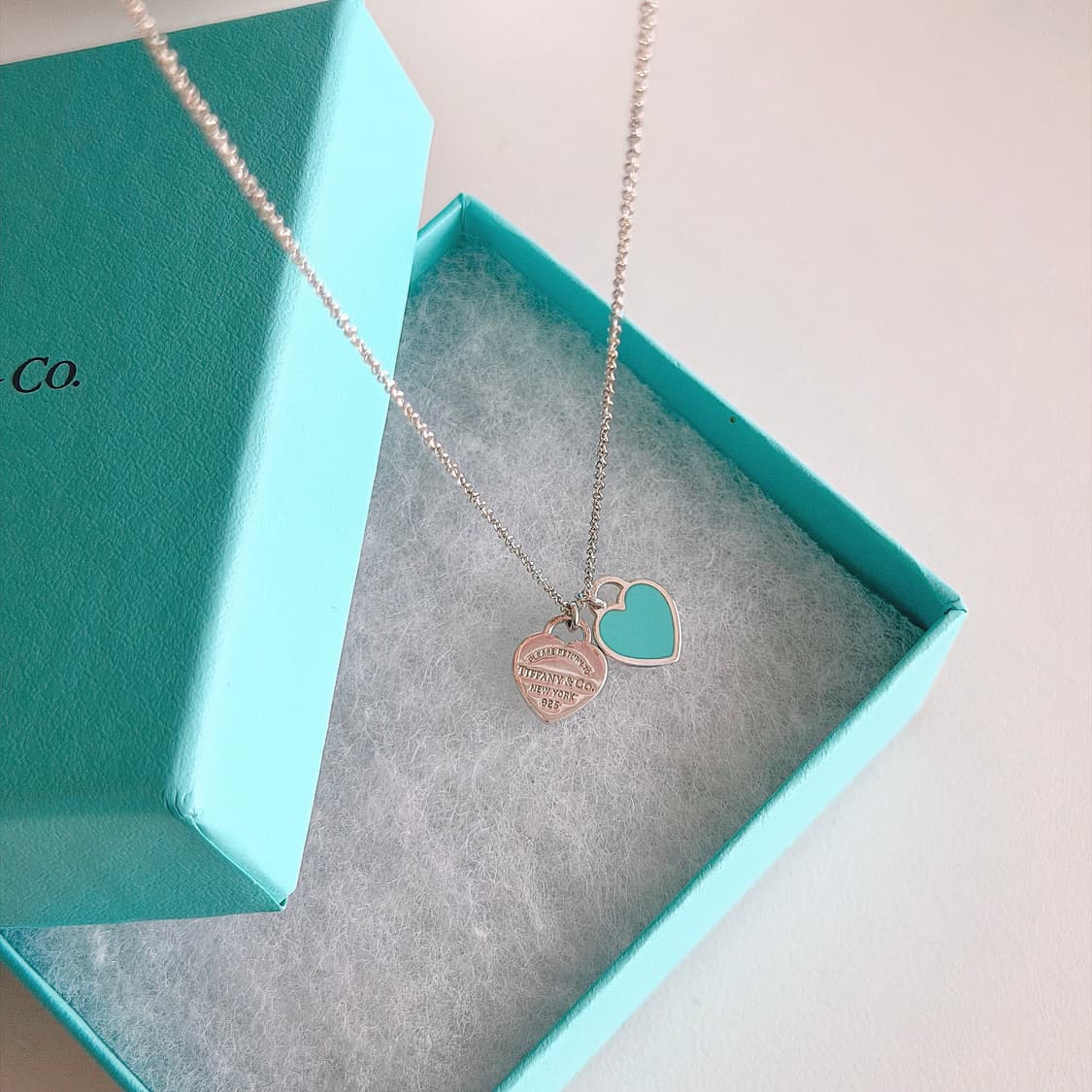 티파니 앤코 더블하트 목걸이  상품이미지3