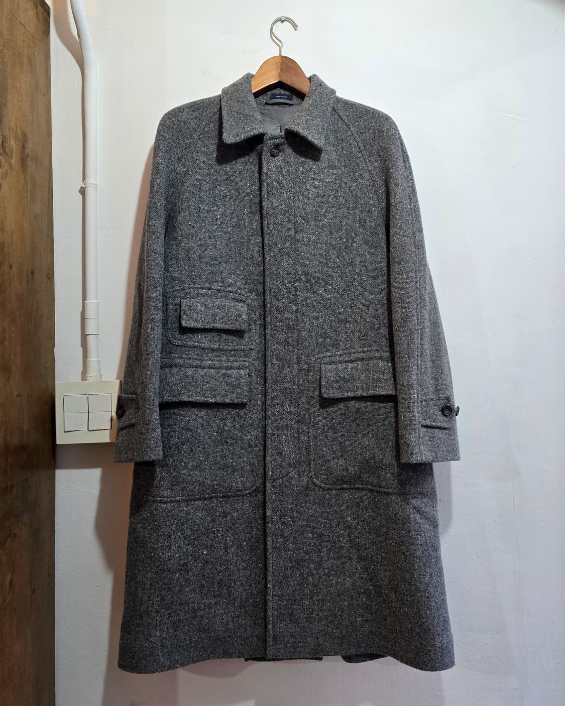 드레익스 미드 그레이 도네갈 울 발마칸 코트 (Drakes) 상품이미지3