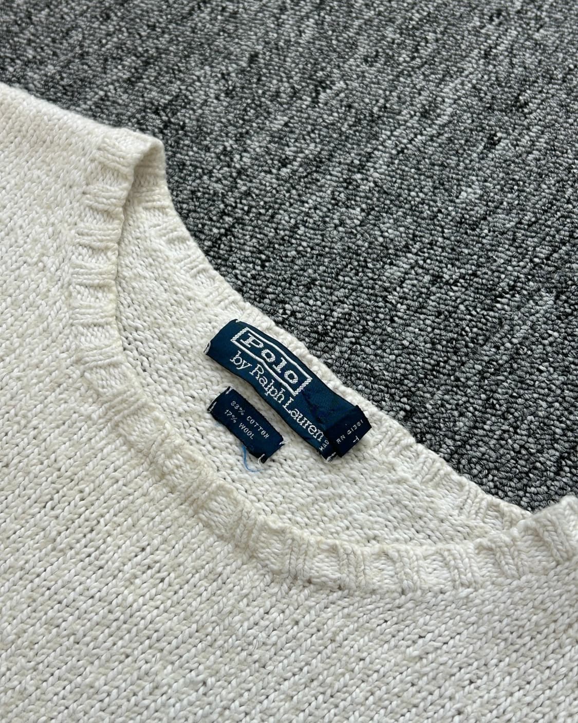 폴로 랄프로렌 헤비코튼 베이지 니트  상품이미지5
