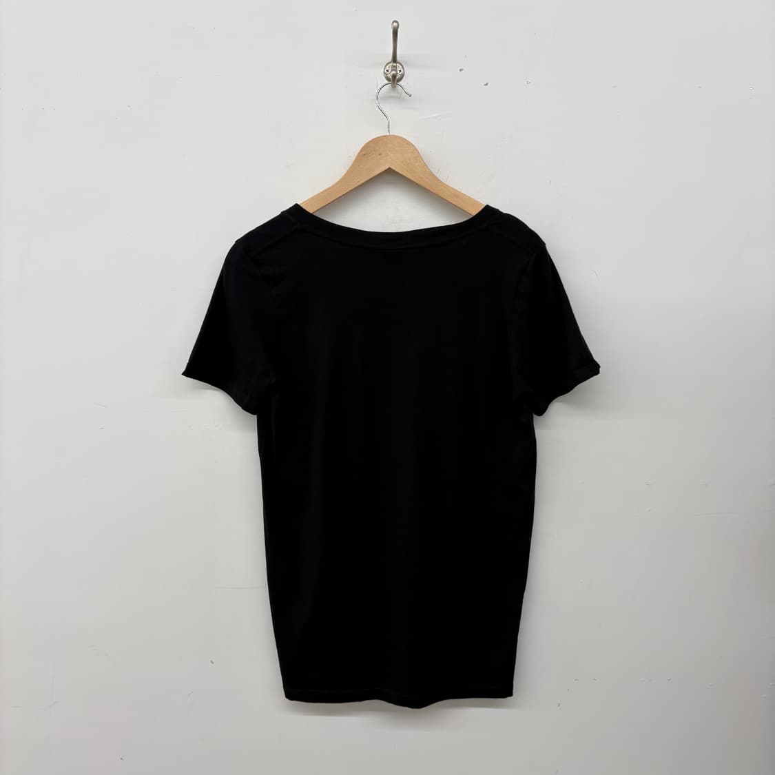 할리데이비슨 블랙 V넥 반팔 티셔츠 여성 L 상품이미지3