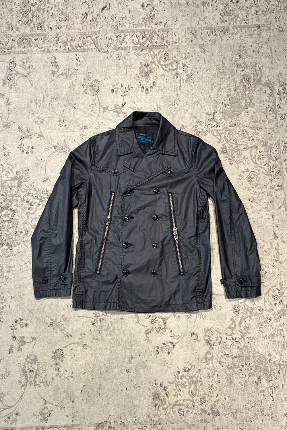 291295=HOMME Double-Zip Pea Coat 상품이미지6