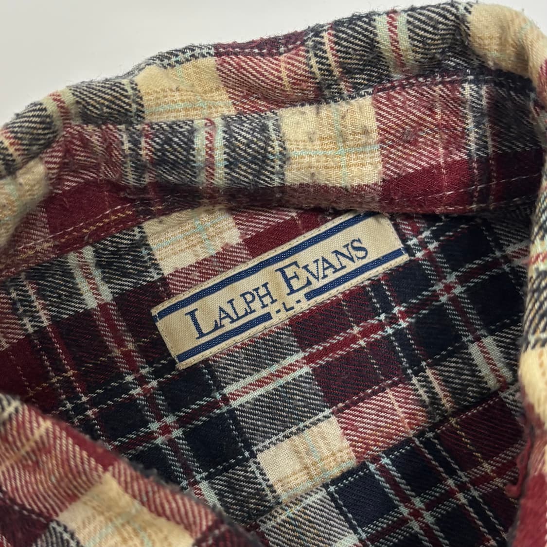 랄프 에반스(Lalph Evans) 버건디 멀티 체크 플란넬 셔츠 상품이미지3