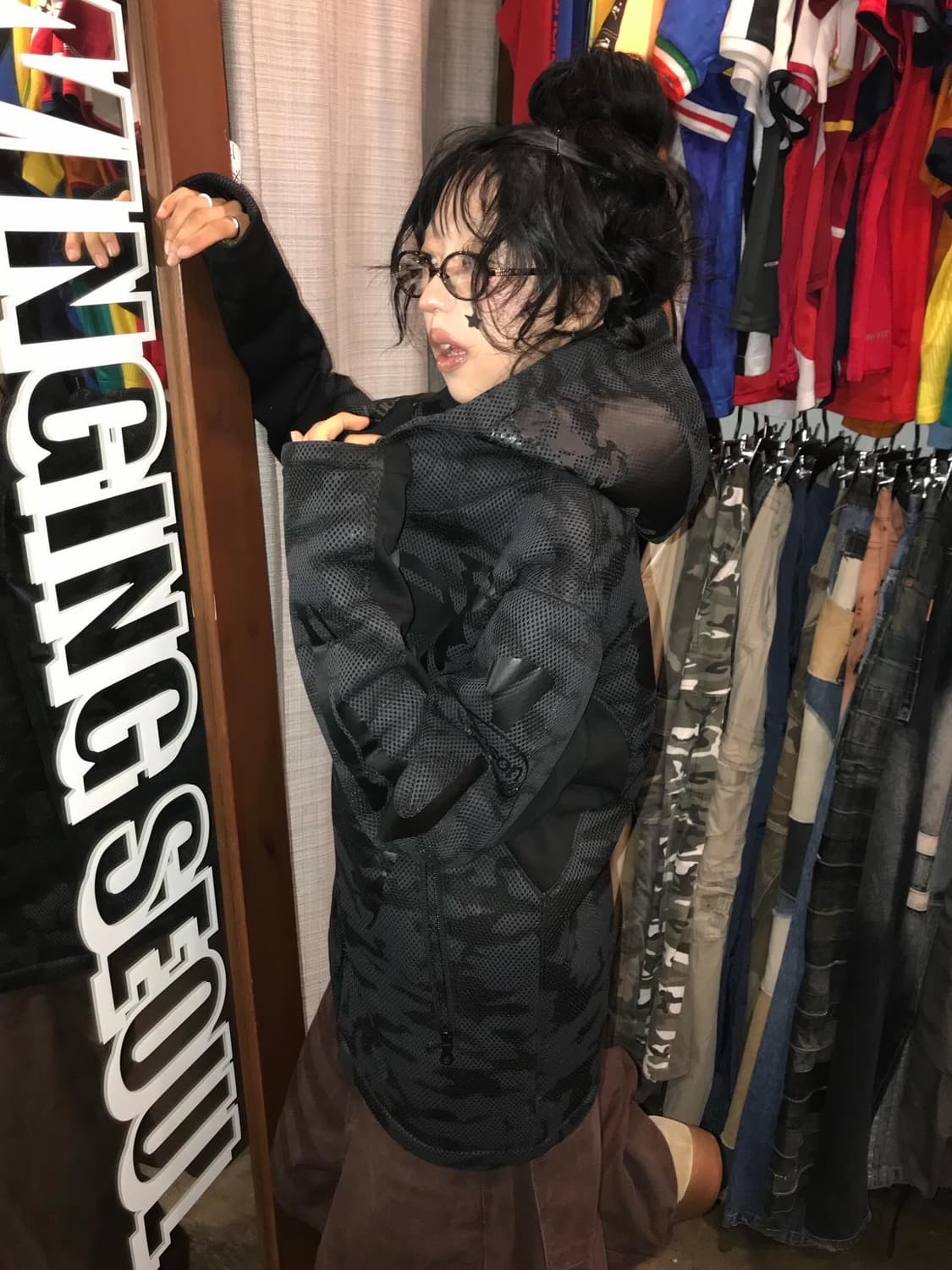 밴슨 메쉬 카모패턴 본 투웨이 후드집업 ( 대장 ) 상품이미지3