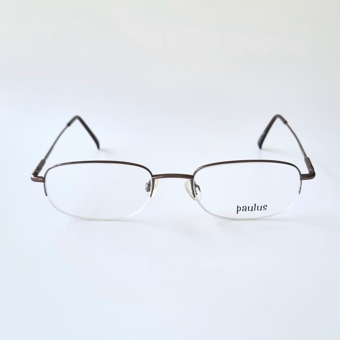 데드스탁  클래식 브라운 반무테 안경테 상품이미지2