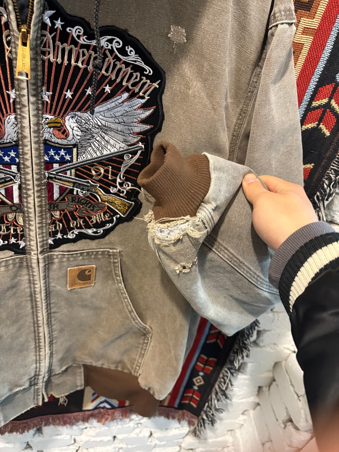 칼하트 J140 커스텀 엑티브 후드 워크자켓 상품이미지8