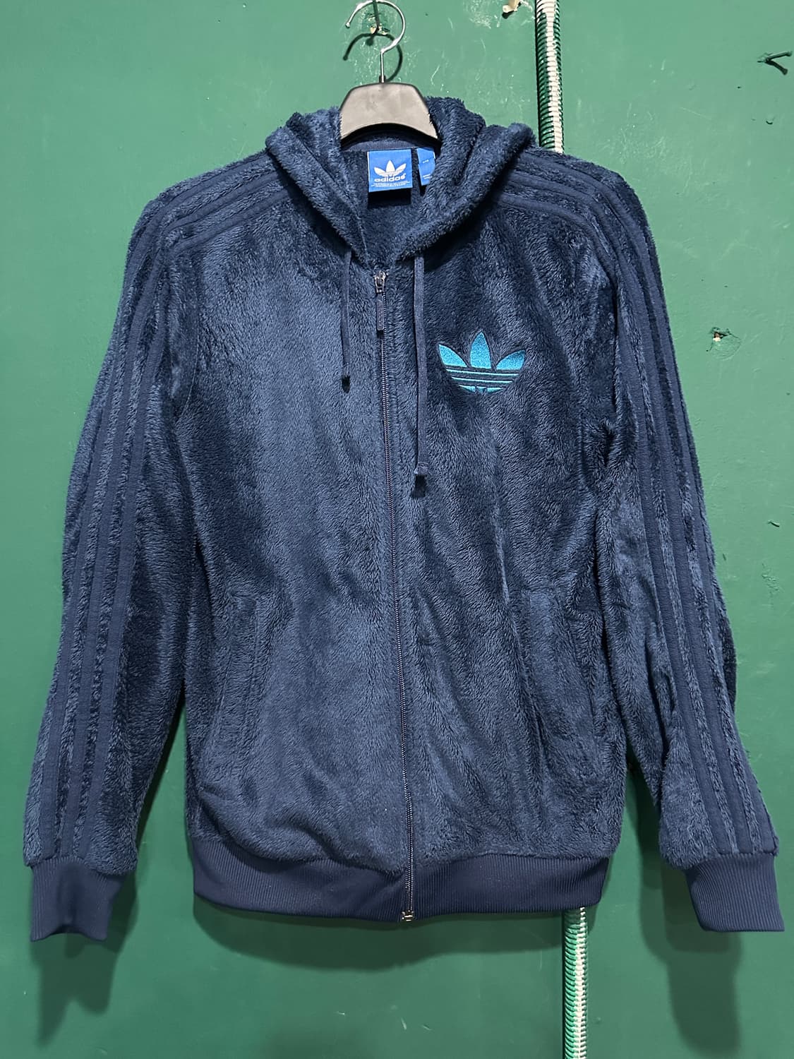 아디다스 퍼 후드자켓 네이비 90 상품이미지1