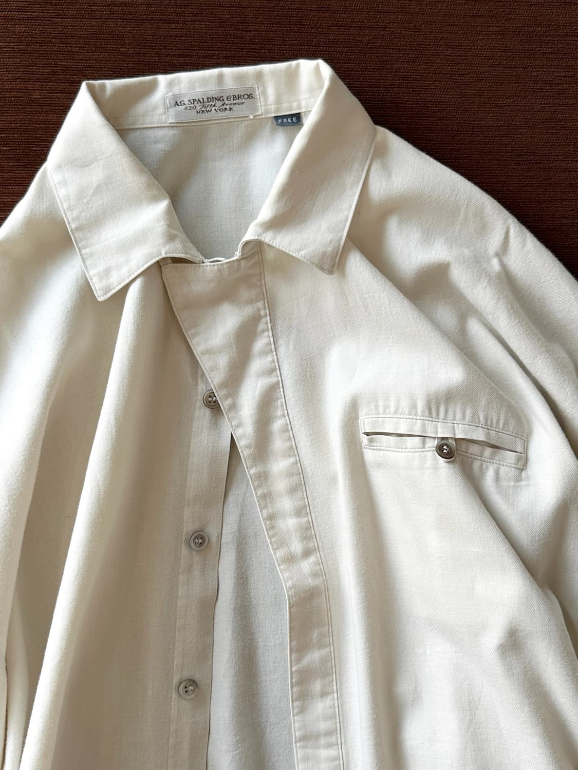 Design collar brushed cotton shirt 상품이미지1