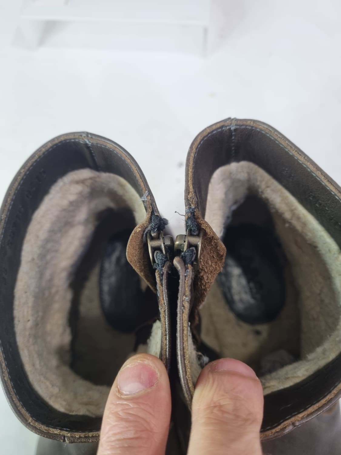 38 아페쎄 빈티지 브라운 털부츠 상품이미지5