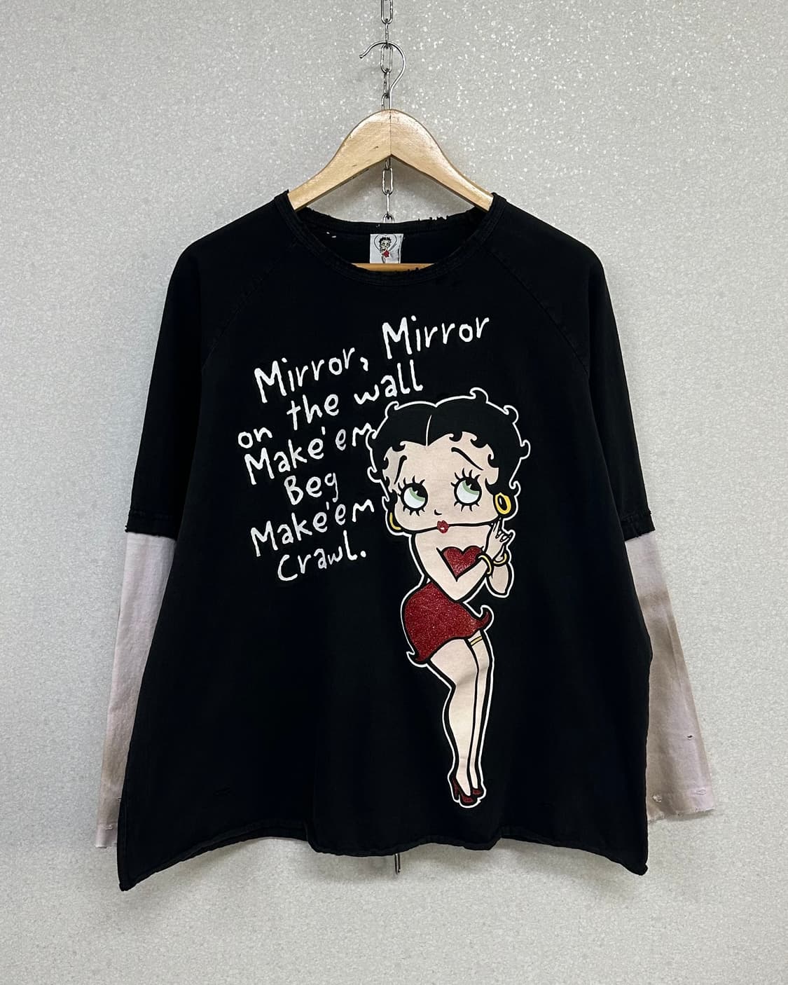 (L)00'S BETTY BOOP USA TEE-M2092 상품이미지1