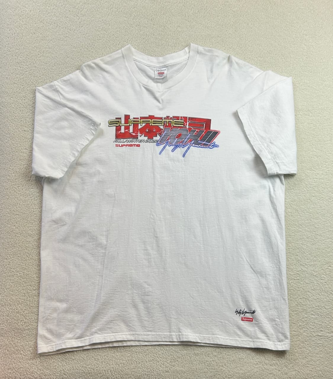 슈프림 x 요지야마모토 반팔티 상품이미지1