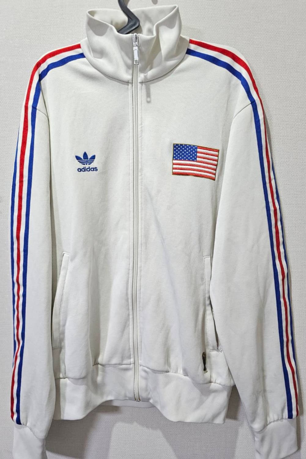 아디다스 희귀 성조기 미국 USA 화이트 트랙탑 져지집업 105~110 상품이미지1