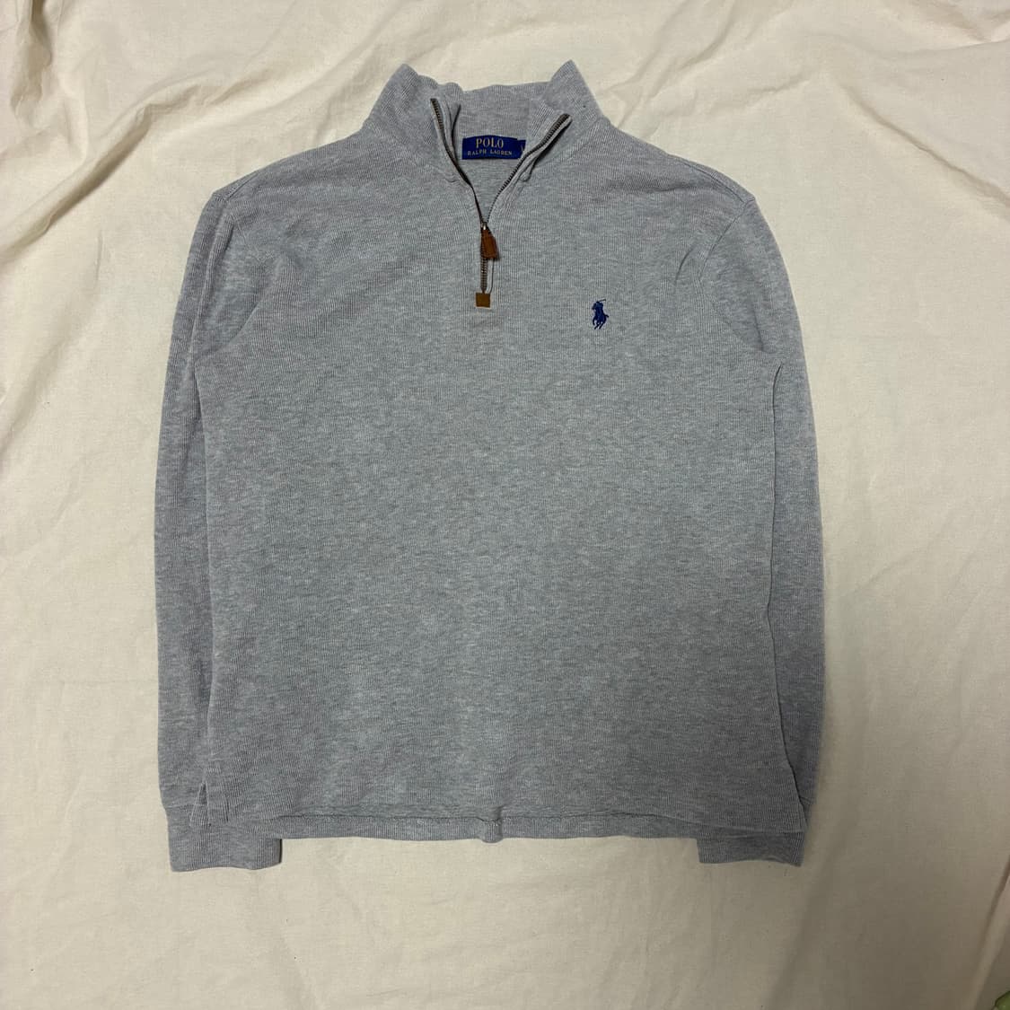 폴로 랄프로렌 반집업 니트 회색 L 상품이미지1
