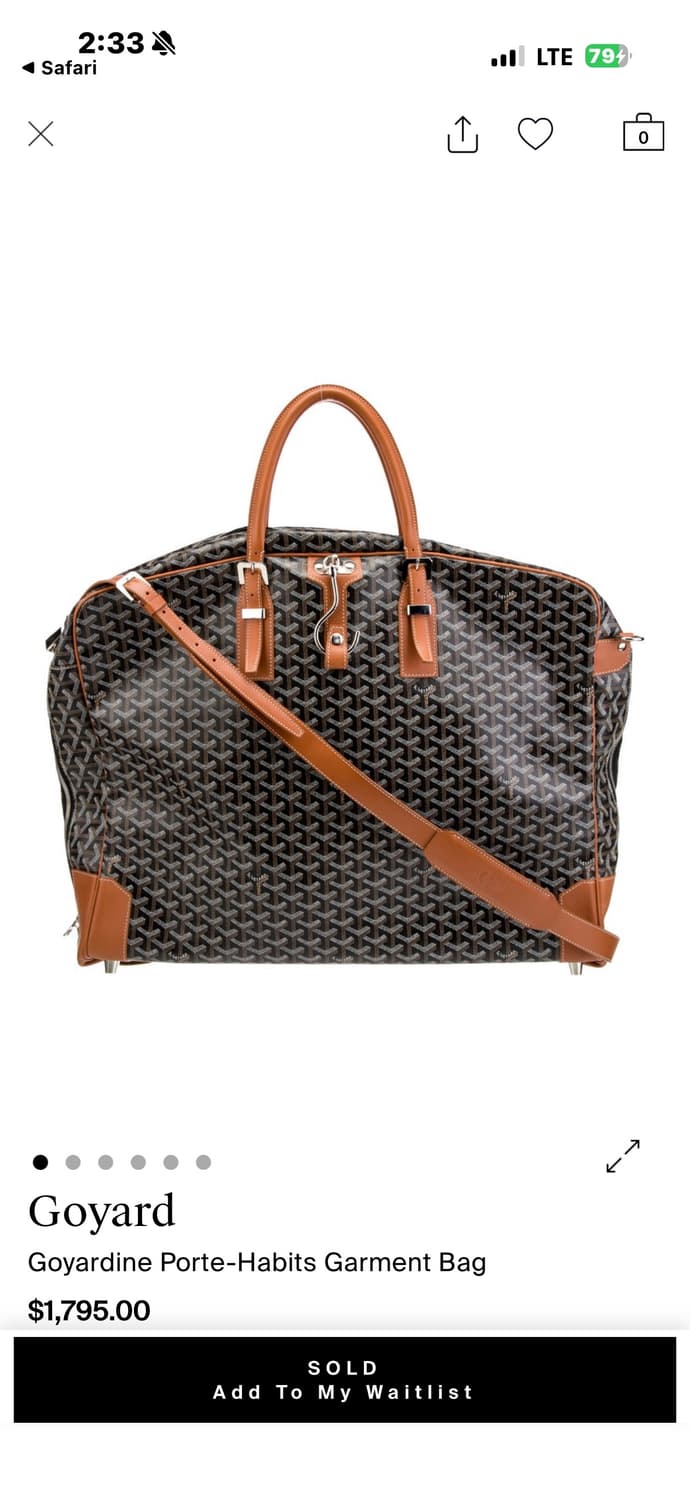 {고야드} Goyardine Porte-Habits 가먼트 백 in 🔵 상품이미지10