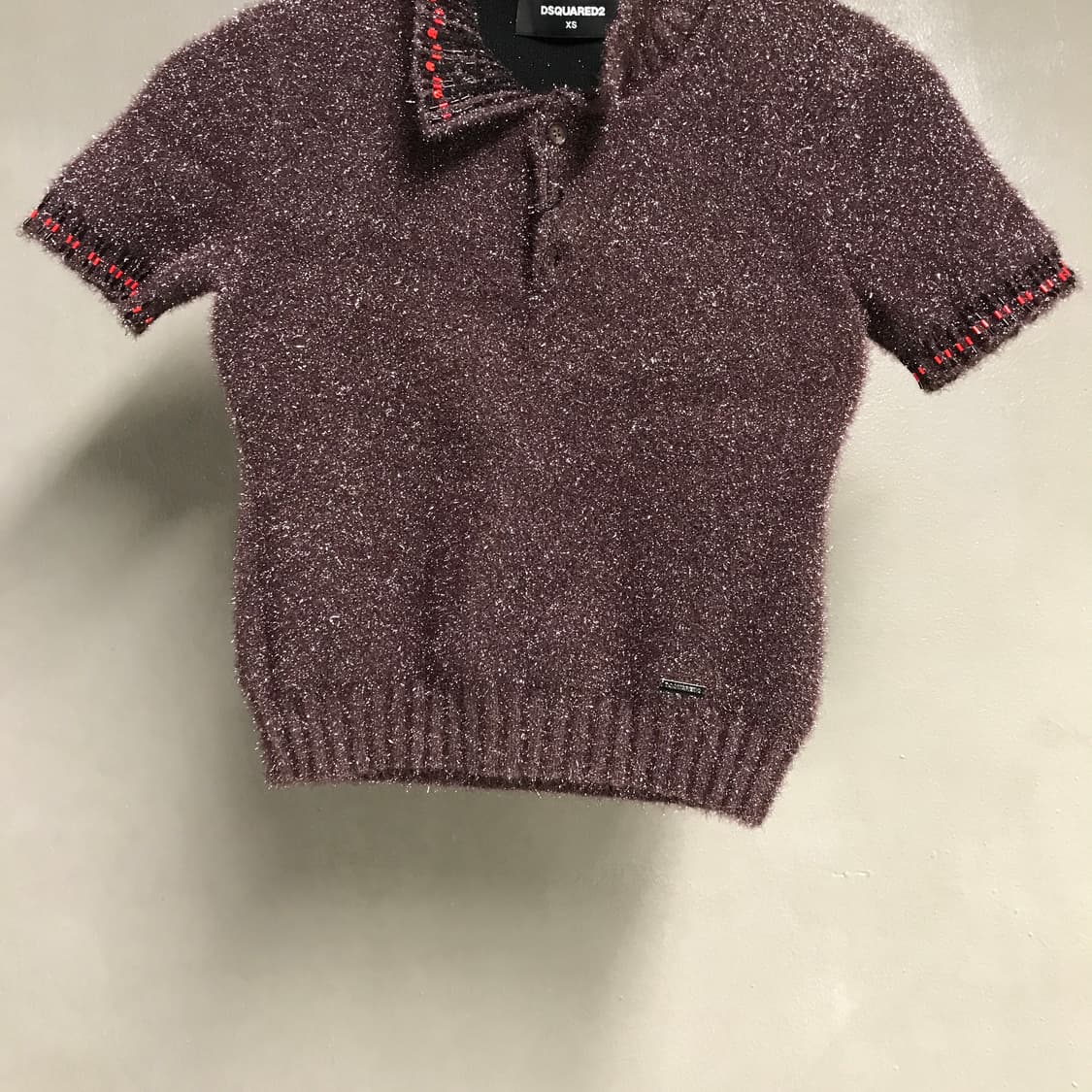 디스퀘어드2 니트 반팔 카라티 XS(W) 상품이미지3