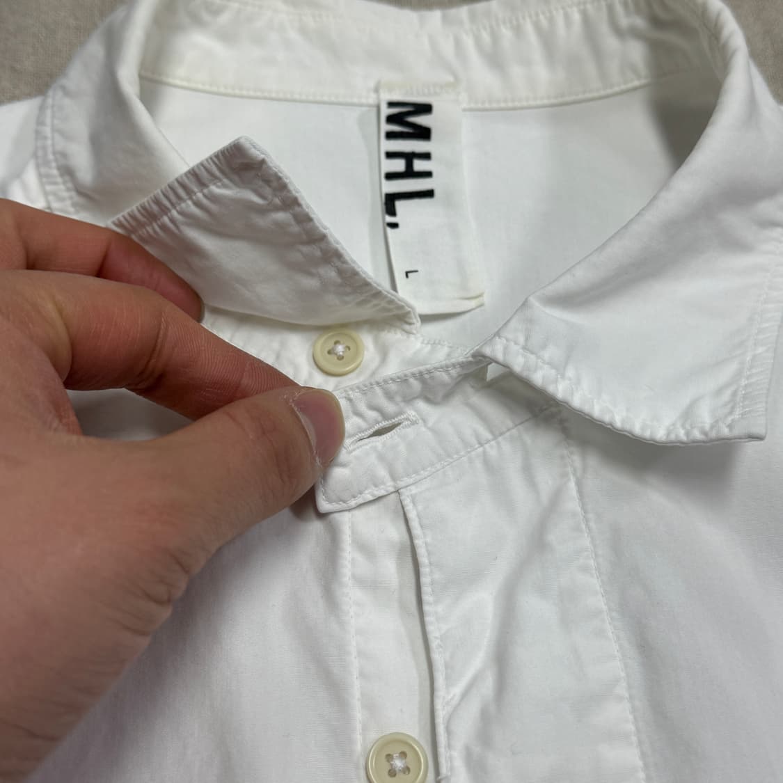 마가렛호웰 포켓 화이트 셔츠 L 상품이미지5