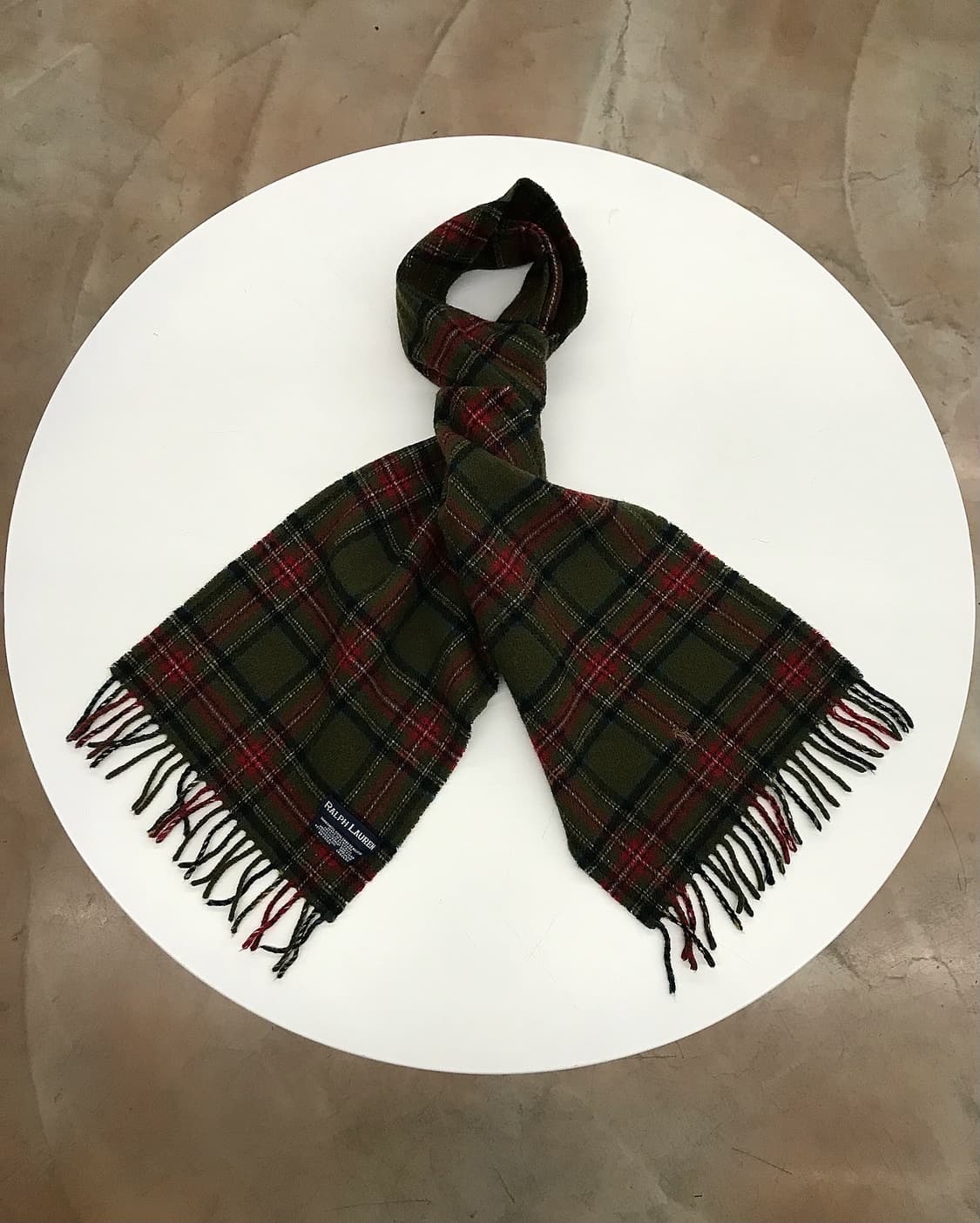 폴로 울 체크 머플러 상품이미지1