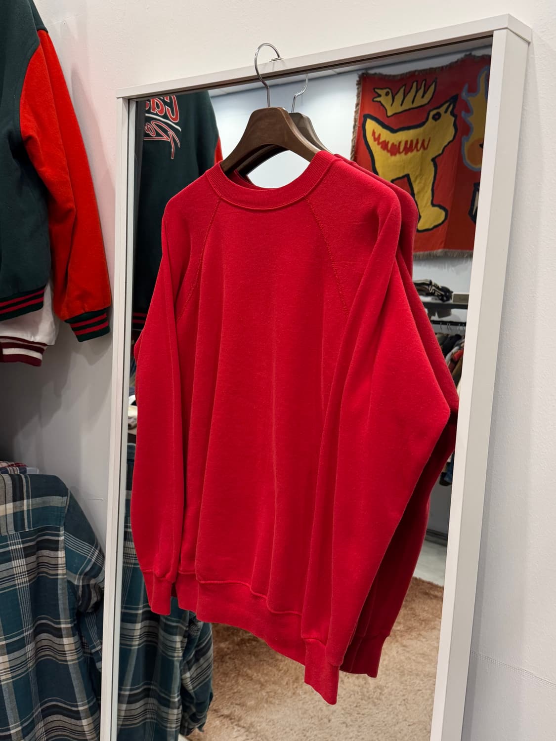 90s Hanes 헤인즈 플레인 스웻 셔츠 (made in USA) 상품이미지1