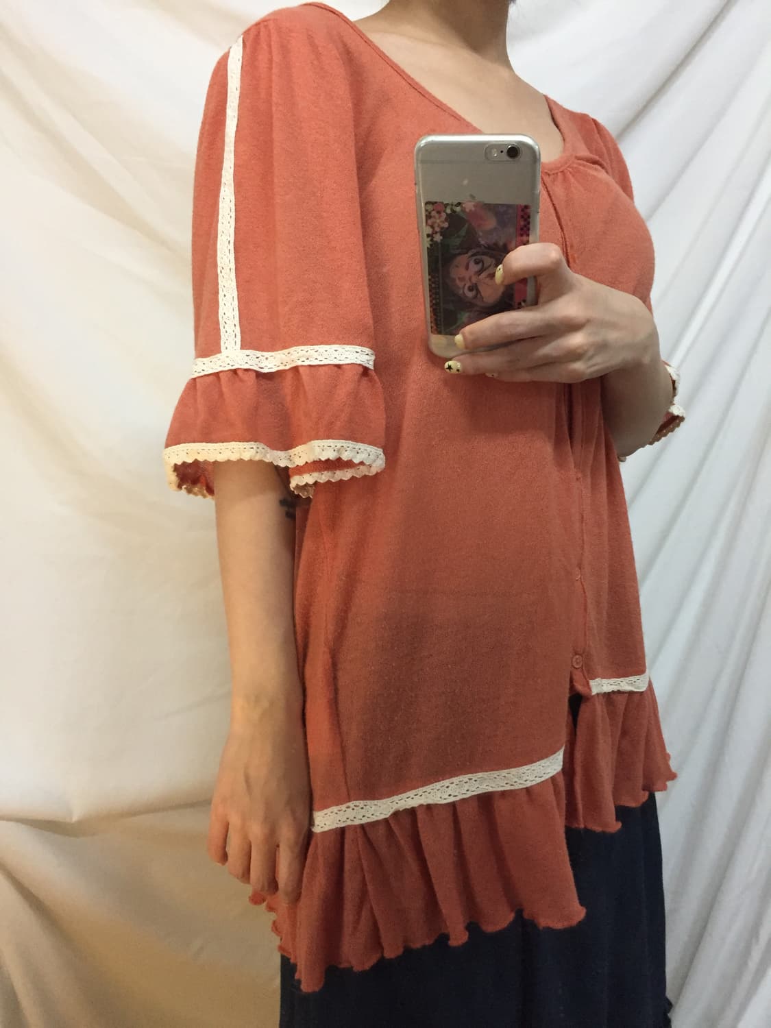 레이스 꽃단추 티셔츠 상품이미지9