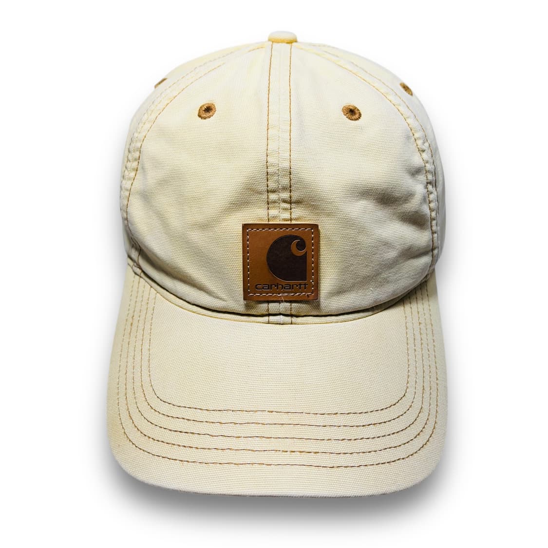 칼하트 피그먼트 베이지 로고 패치 빈티지 볼캡 상품이미지4