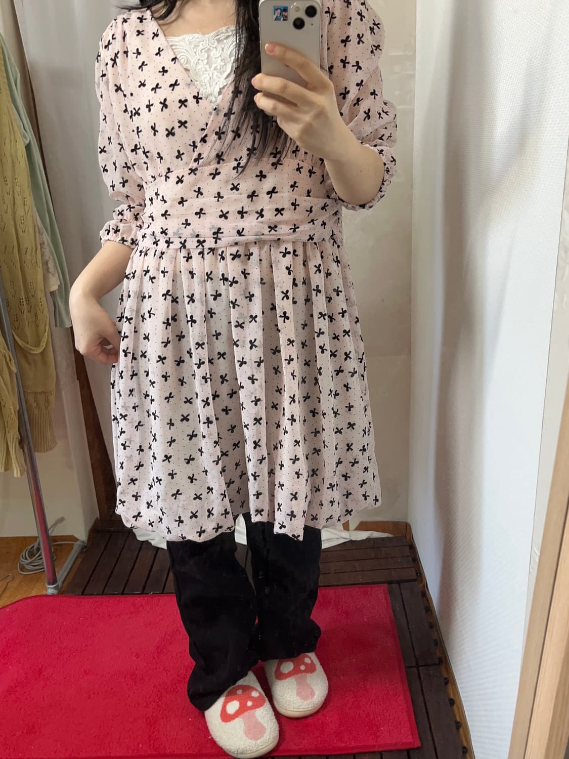 vintage ribbon balloon pink dress 상품이미지2