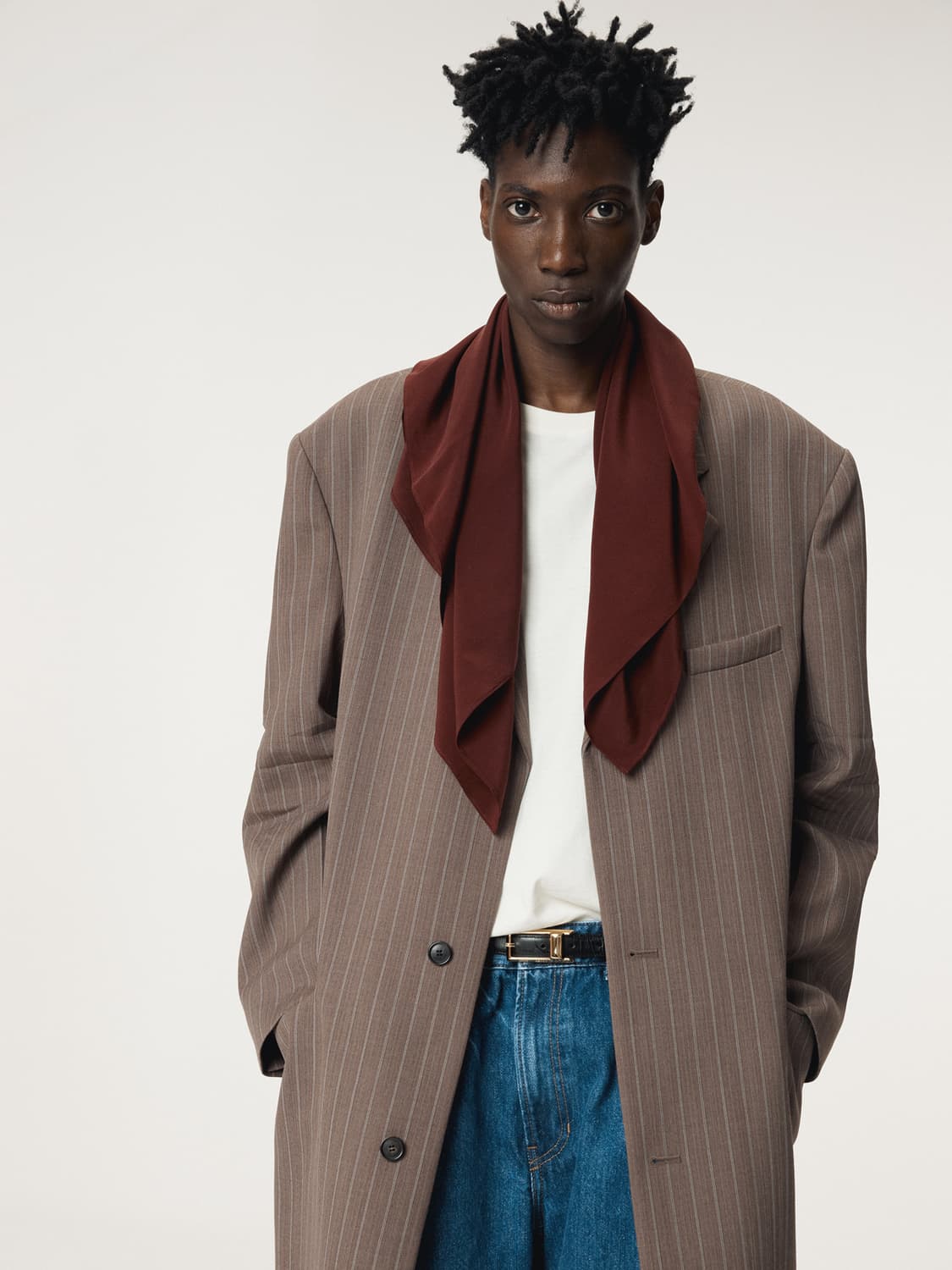 렉토 25FW 시그니쳐 스퀘어 버클 벨트 빈티지 브라운 상품이미지6