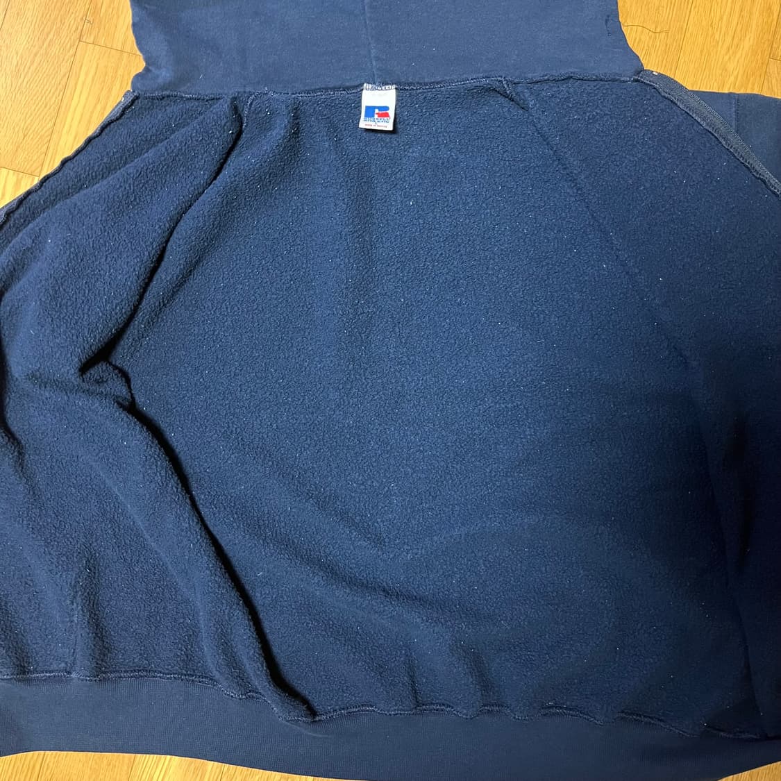 [L] 90s 빈티지 러셀 후드집업 네이비 상품이미지4
