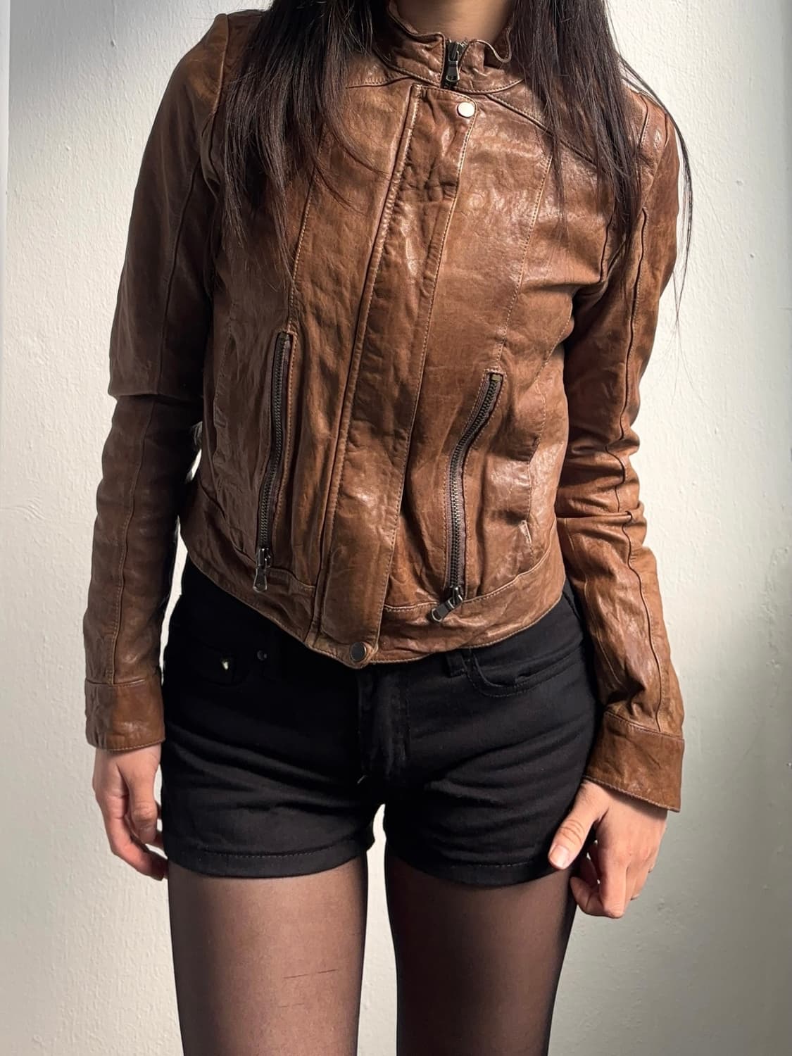 Vintage Brown Leather Jacket  상품이미지7