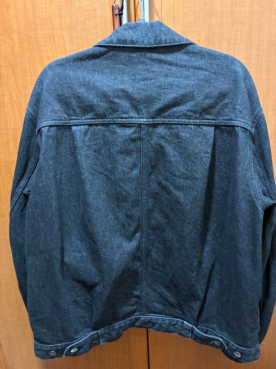 24FW Drape Denim Jacket Black 2사이즈 상품이미지5