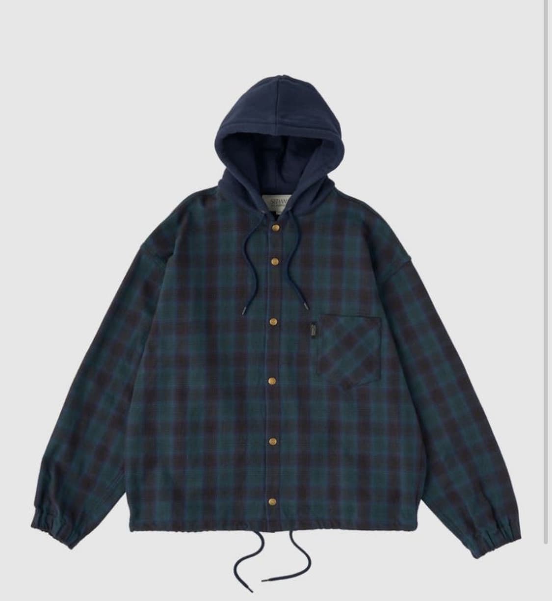 세단 올 퍼포즈 플란넬 후드 그린 상품이미지1