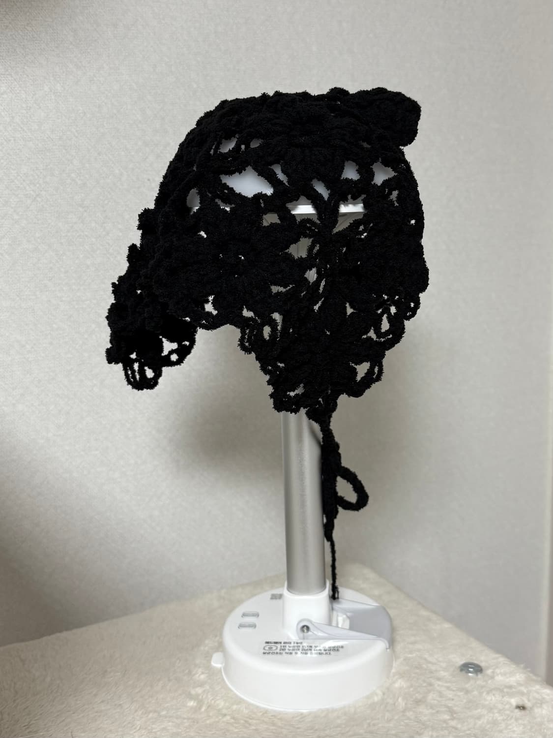 블랙 플라워 헤어커치프(두건) 상품이미지1