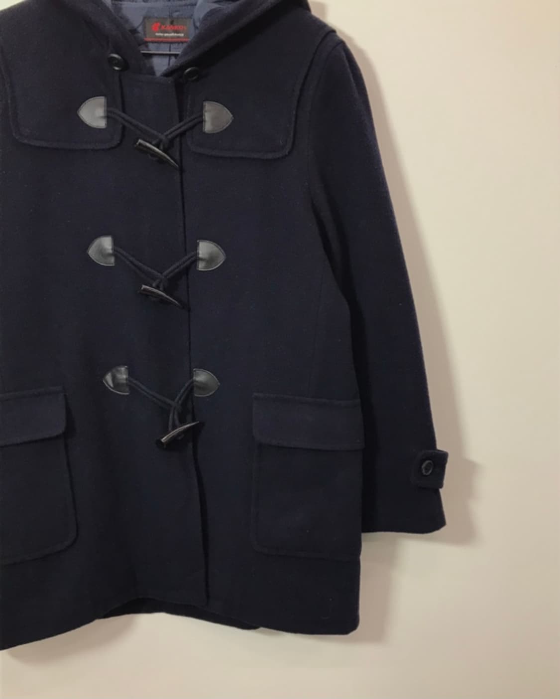 KANKO Japan Navy Wool Blend Duffle Coat 상품이미지4