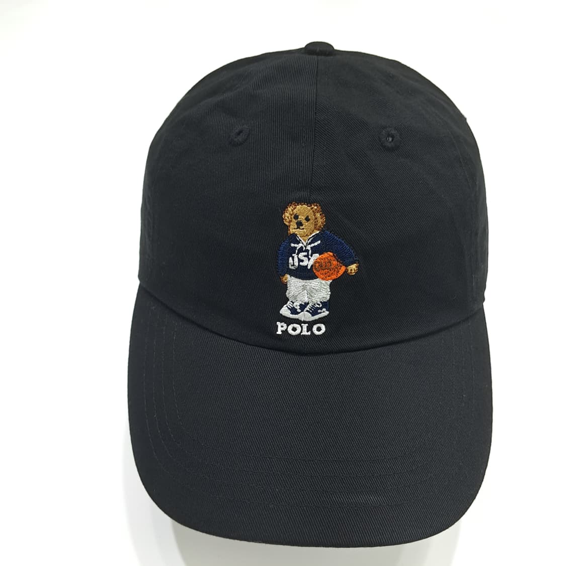 Co722 폴로 랄프로렌 블랙 폴로베어 자수 볼캡 모자 상품이미지3